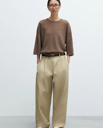 Merino Wool Oversized T-Shirt | Deep Taupe