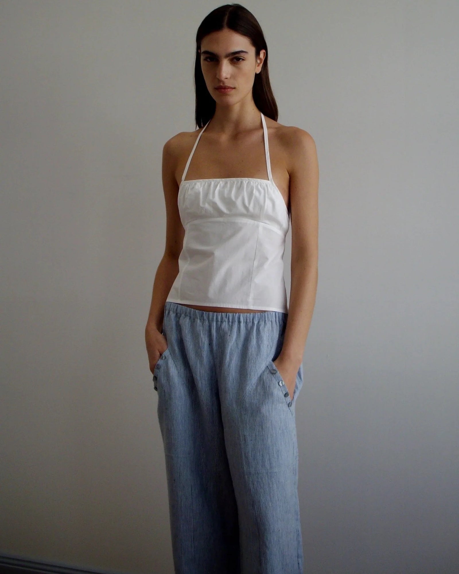 Angle Pocket Pant | Blue Stripe