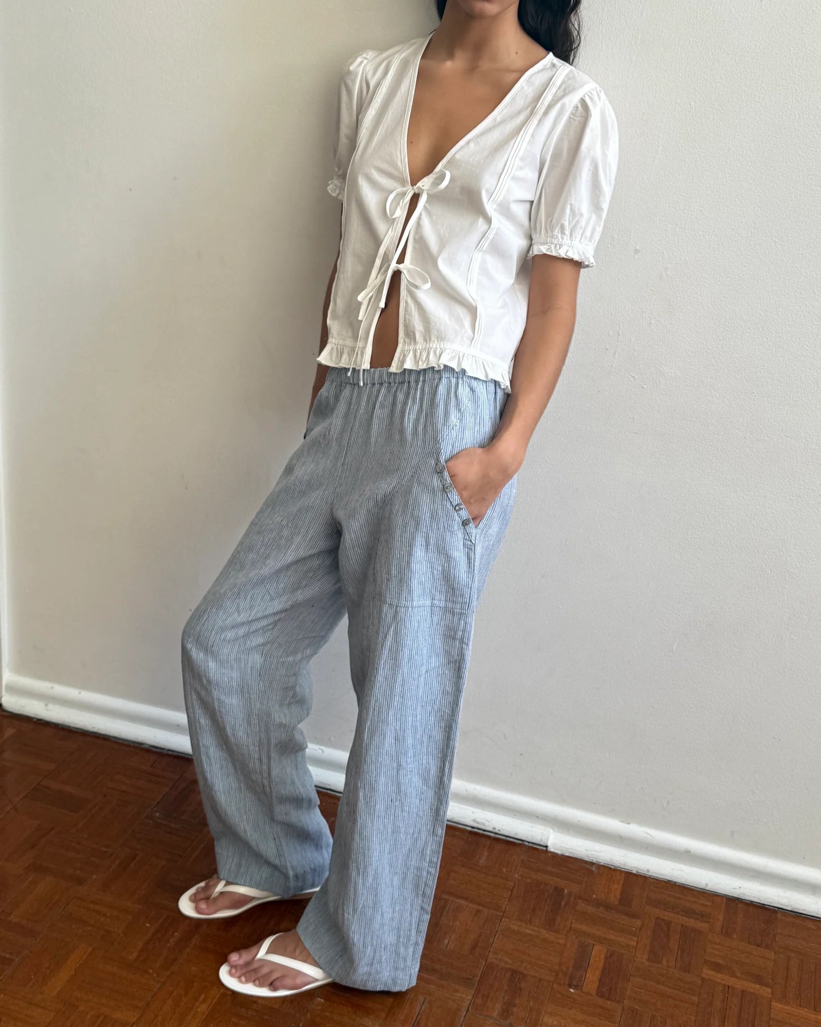 Angle Pocket Pant | Blue Stripe