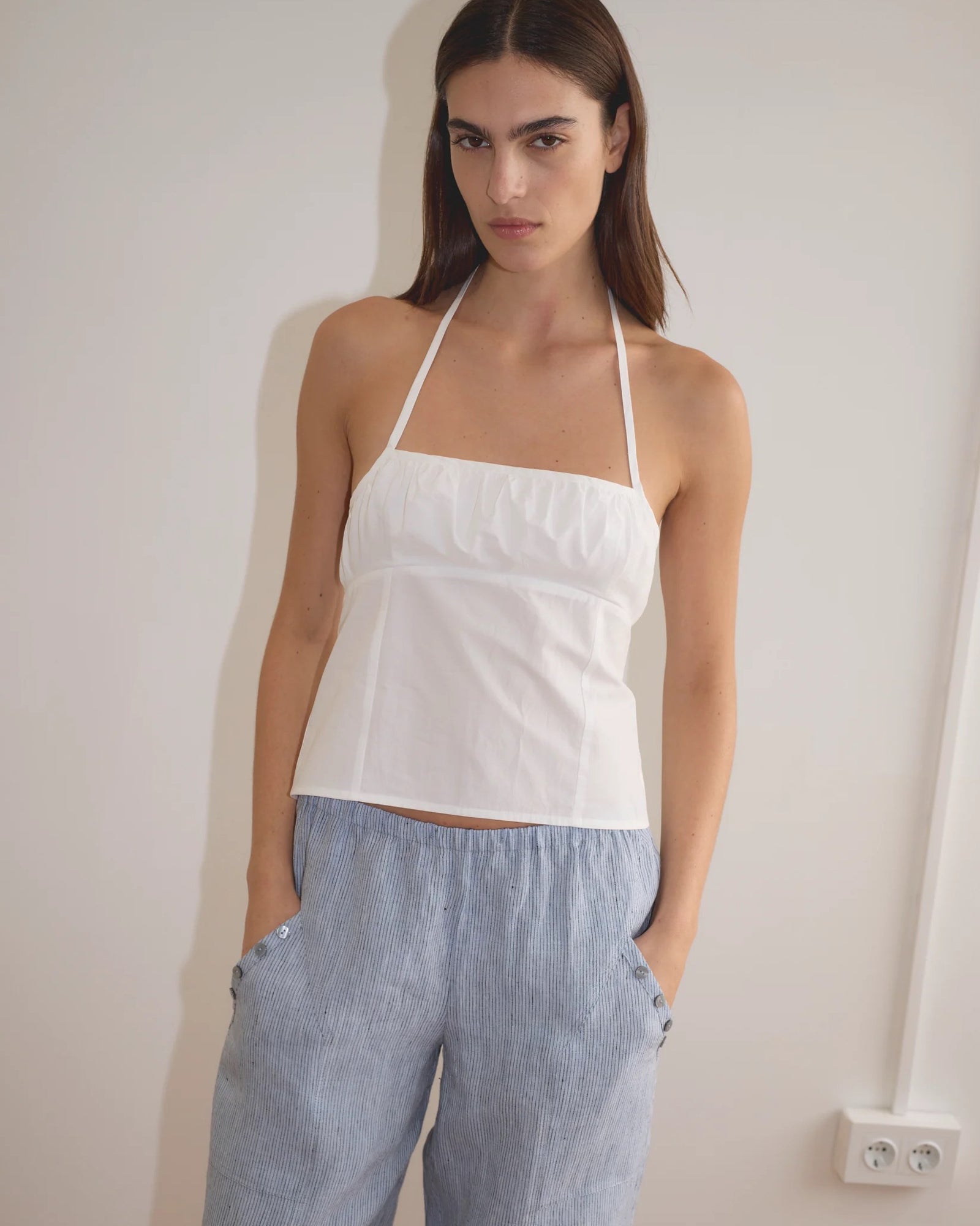 Angle Pocket Pant | Blue Stripe