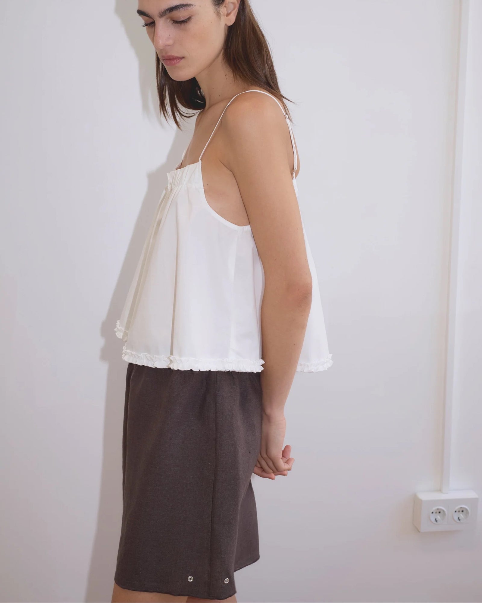 Press Stud Short | Bark