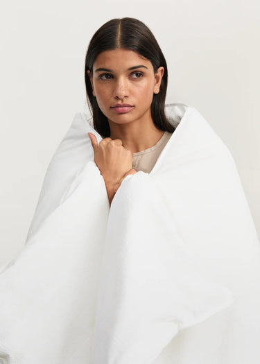 Dentelle Duvet Set in White
