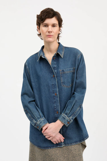 Edgar Shirt | Washed Dark Blue