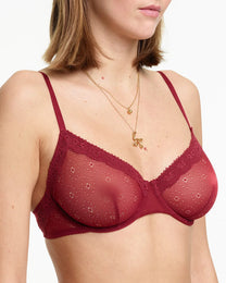 Alexandra Wired Bra | Burgundy
