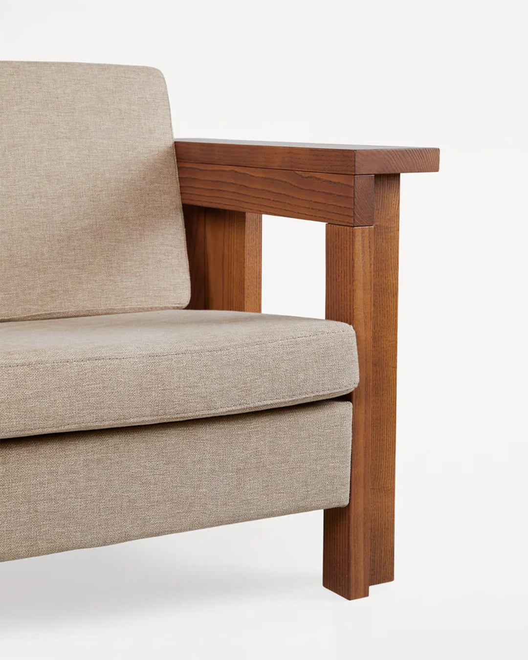 FRAMA Symmetry Couch Ash Wood Oat Fabric RAASTED