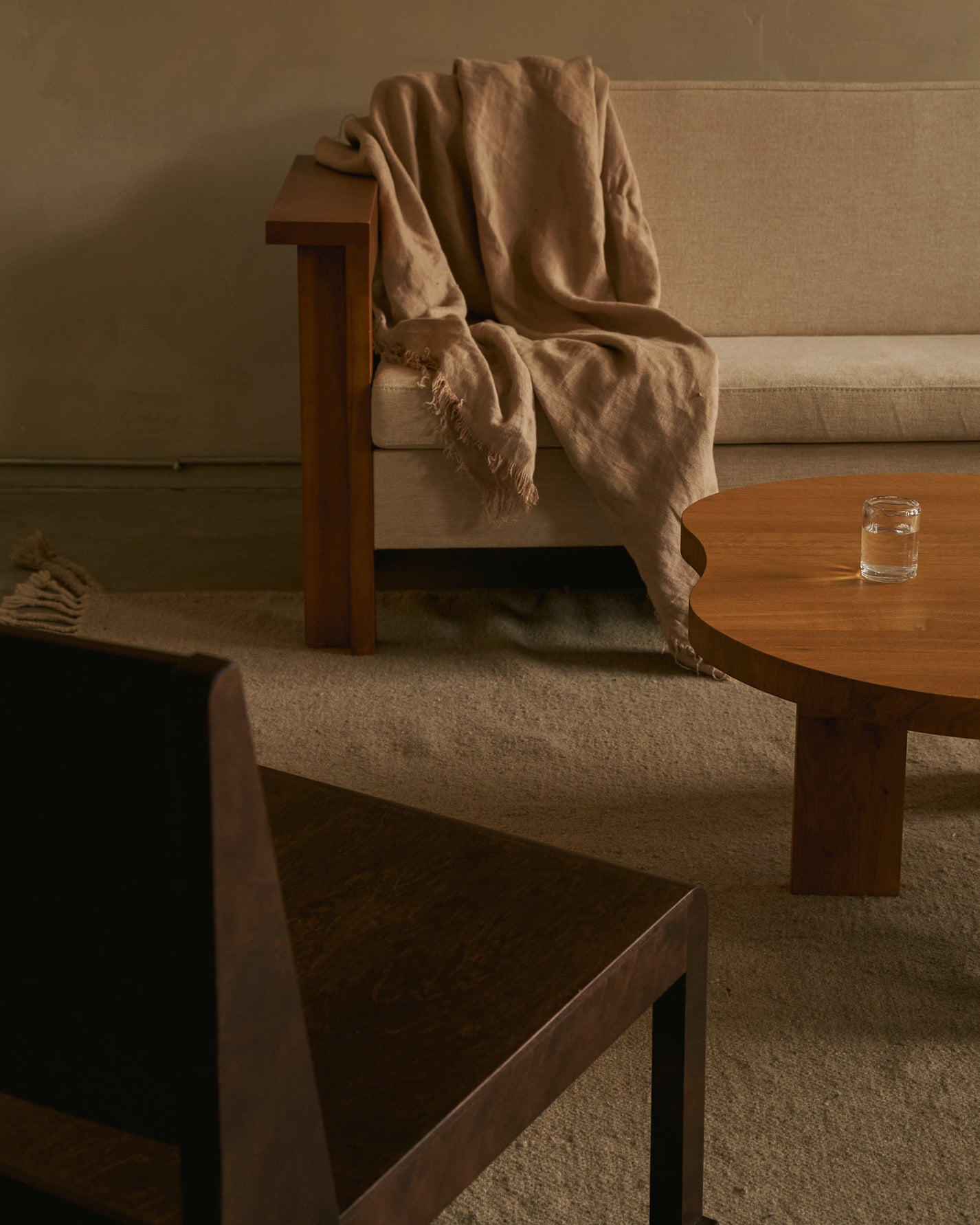 Symmetry Couch | Ash Wood | Oat Fabric