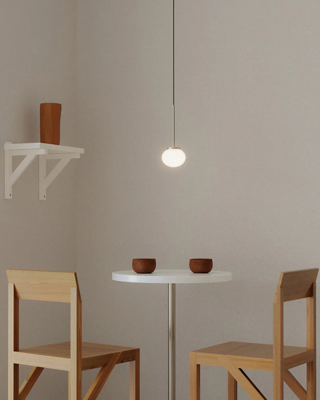 Ovoid Pendant Light | Stainless Steel | Single