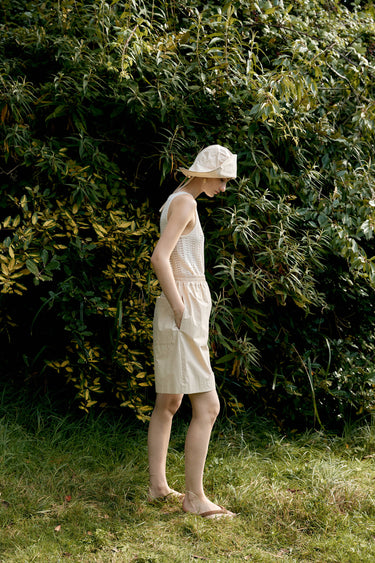Japanese Cotton Typewriter Hilda Short | Oat