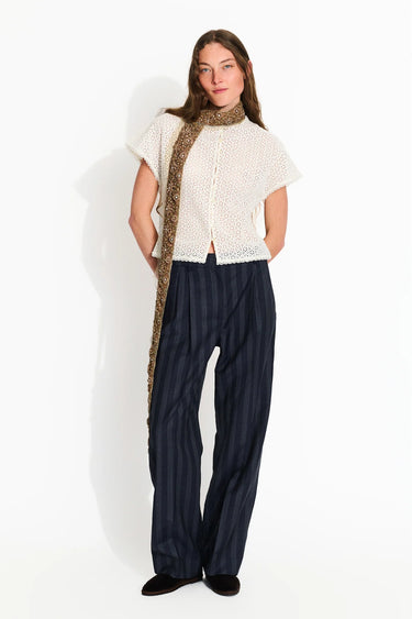 Harry Trousers in Navy Pinstripe
