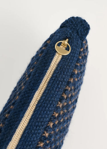 Helen Classic Clutch | Navy/Brownie