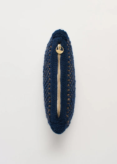 Helen Classic Clutch | Navy/Brownie