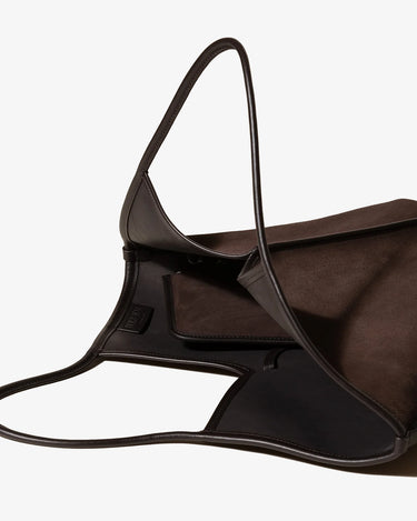 Calella Suede Tote Bag | Dark Brown