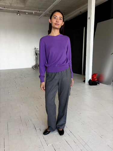 Wool Tie Pants | Grey