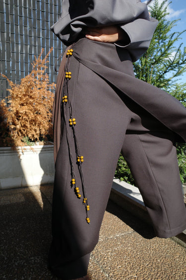 Wool Grain de Poudre Trousers | Ash Cloud