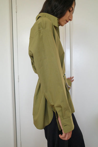 Cotton Poplin Shirt | Avocado