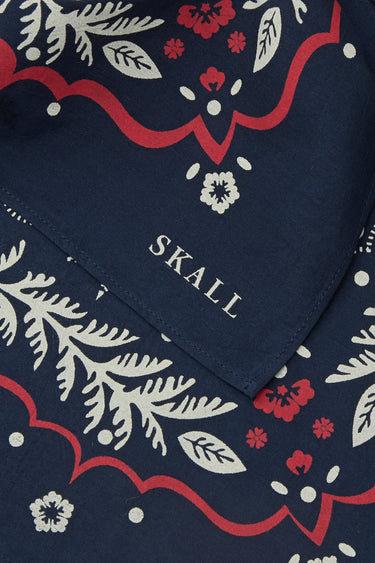 Juniper Scarf | Navy/Red/Ecru