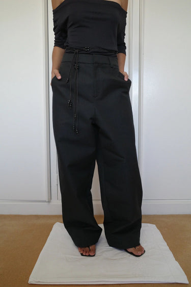 Cotton Carbardine Trousers | Obsidian Blue