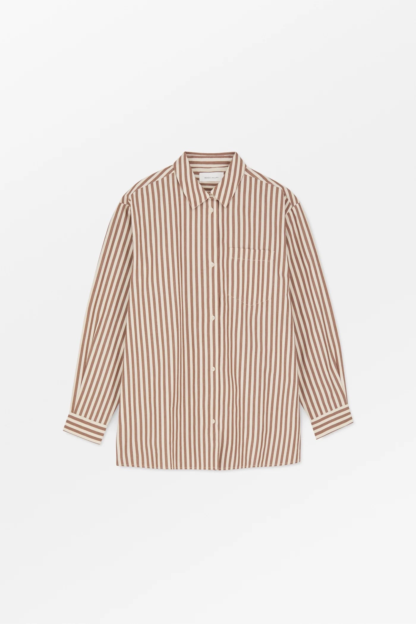 Edgar Shirt | Brown/Ecru Stripe