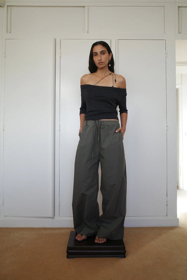 Viscose Jersey Collar | Top Anthracite