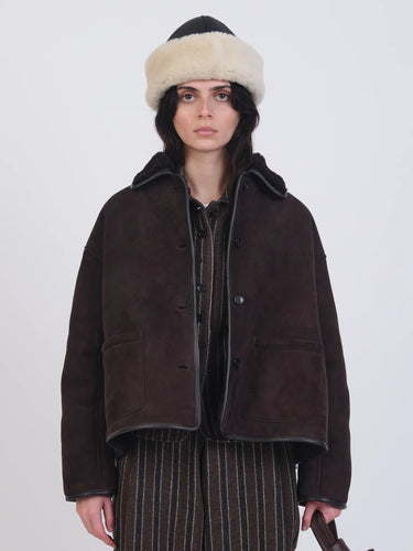 Suede Avis Jacket | Chocolate