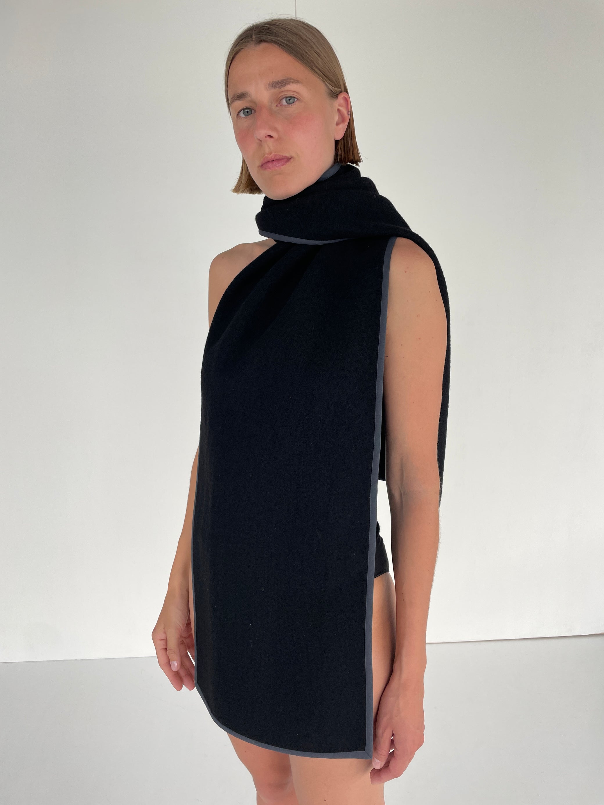 Boiled Wool Scarf | Big | Lava