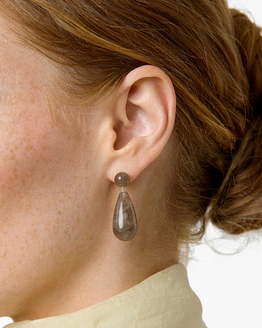 The Lola Earrings | Smoky Quartz