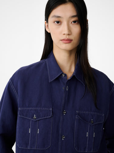 Louro Utility Pocket Shirt Unisex | Indigo