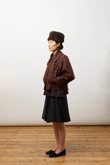 Nara Waxed Oilskin Jacket in Chestnut