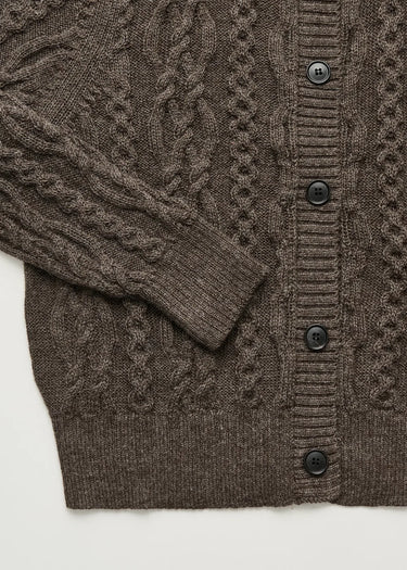 Pala Cardigan llama | Pure Smokey Brown
