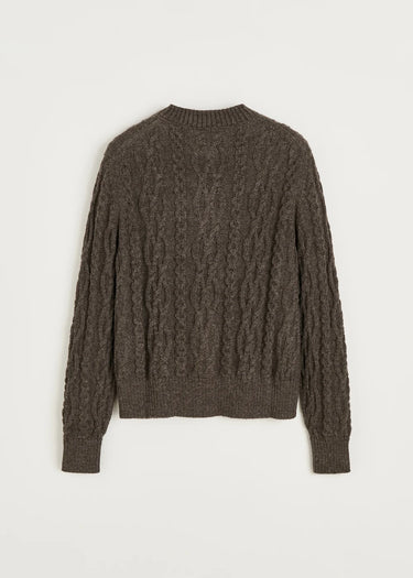 Pala Cardigan llama | Pure Smokey Brown