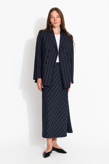 Pattie Blazer in Navy Pinstripe