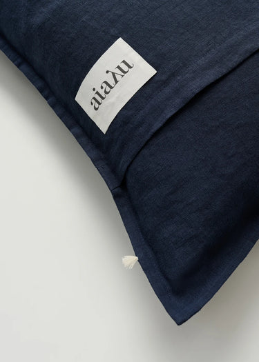 Linen Pillow in Navy 50x50