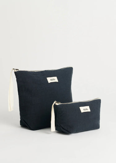 Linen Pouch in Navy