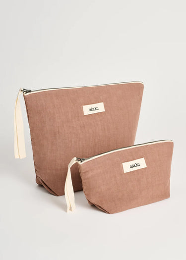 Linen Pouch in Desert Blush
