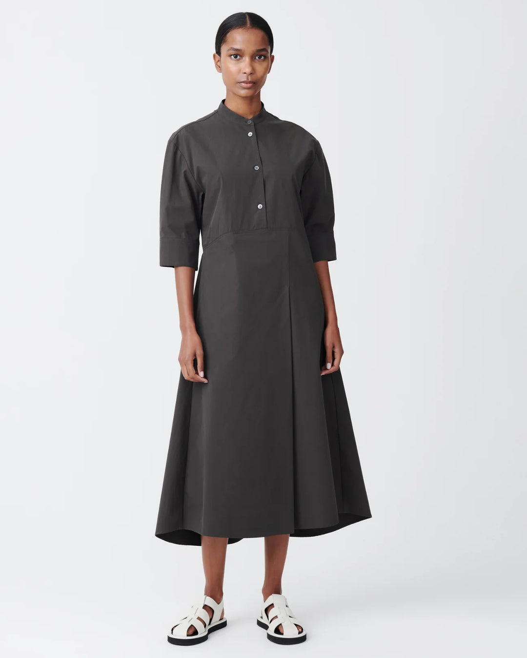 Sabo Cotton Dress | Asphalt