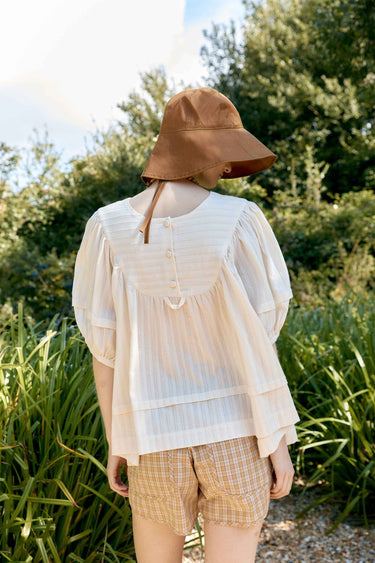 Japanese Embroidered Romy Top  | Cream