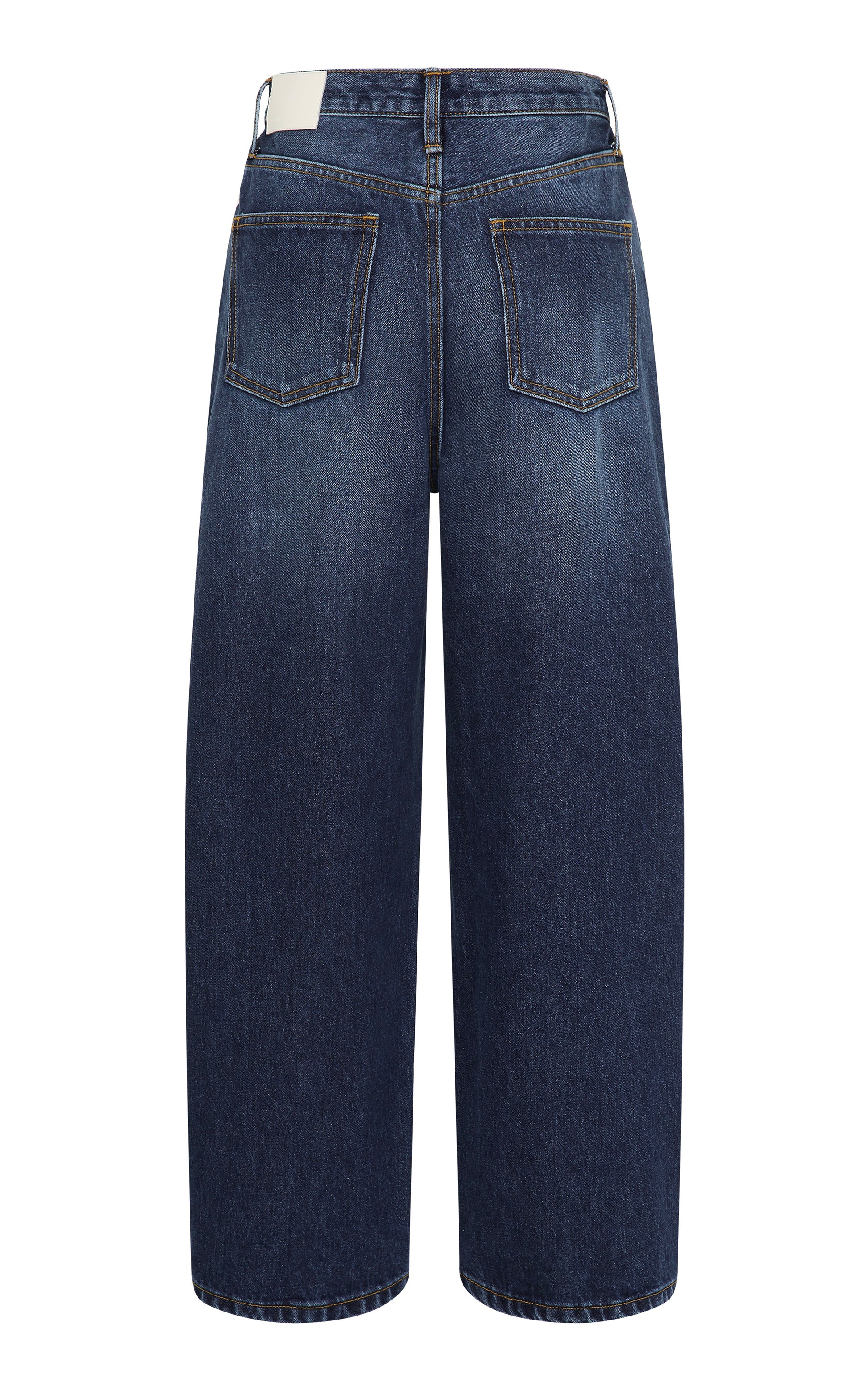 Mid Rise Pleat Barrel Jeans