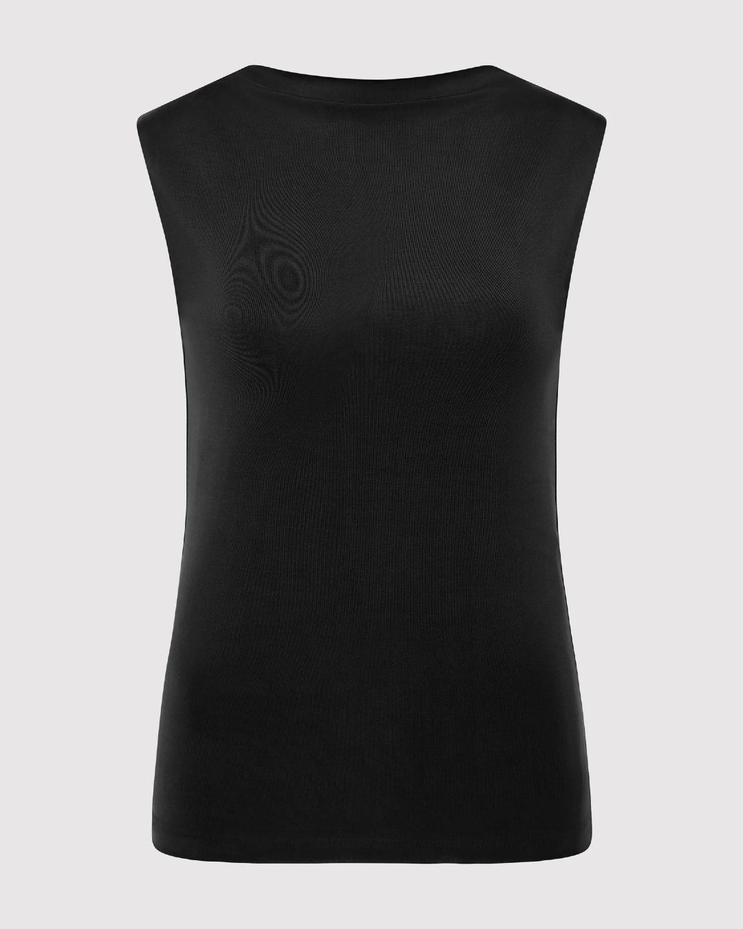 Cupro Jersey Top | Black