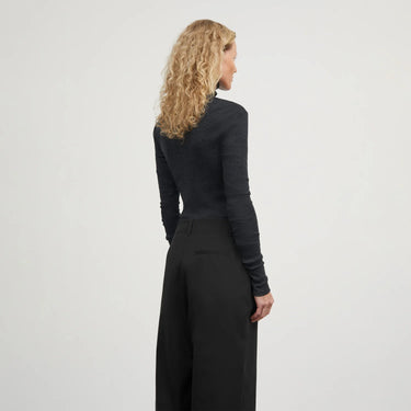 Esme T-Neck | Dark Grey Melange