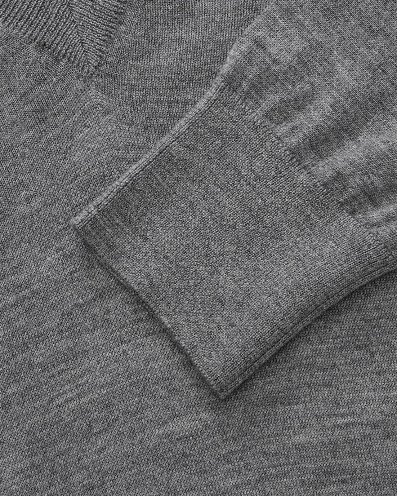 Amethyst V-Neck Jumper | Grey Melange