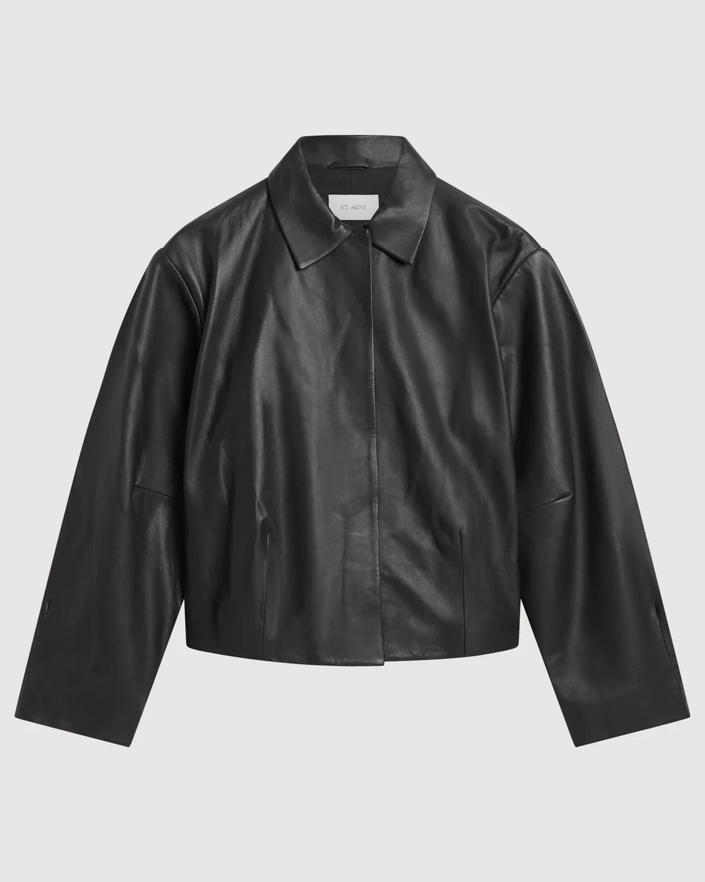 Cocoon Leather Jacket | Black