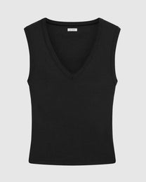 Organic Cotton 90s Top | Black