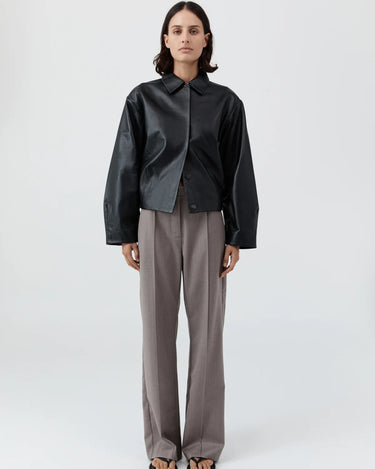 Cocoon Leather Jacket | Black