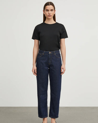 Allison Cropped Jeans | Indigo Blue Denim