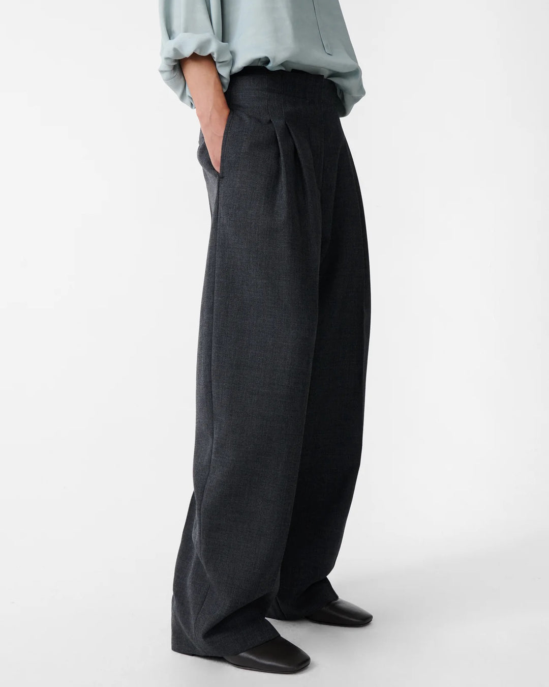 Lira Pant | Slate Melange