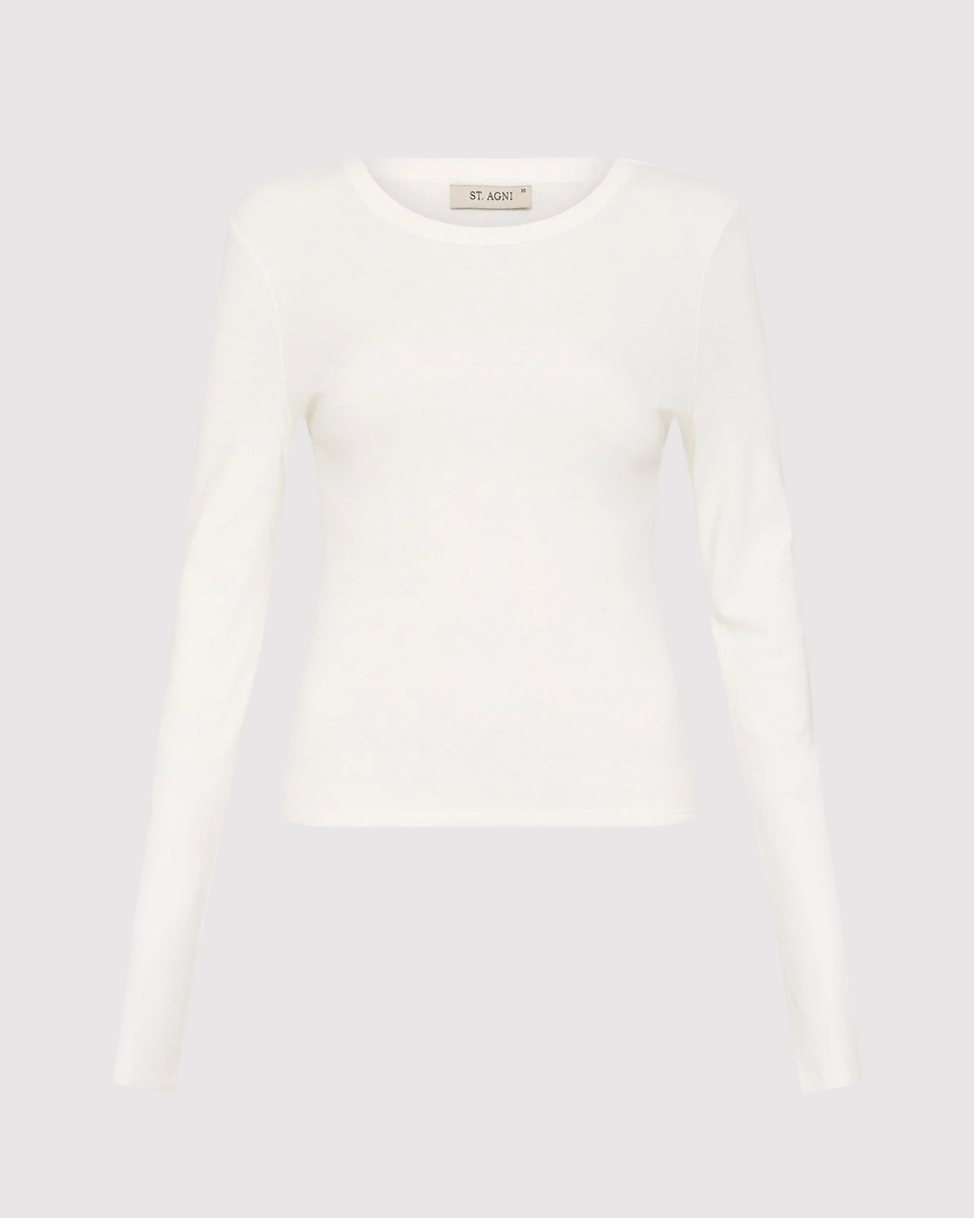 Organic Cotton Long Sleeve Top | White