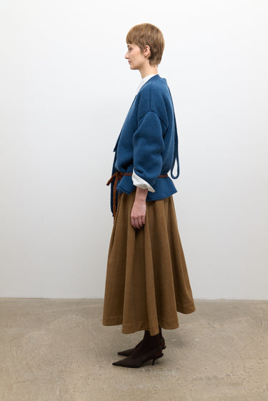 V-Neck Jumper in British Merino Wool | Sea