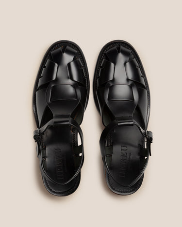 Pesca Heeled Fisherman Sandal | Black