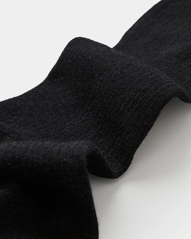 Wool Rib Socks | Black