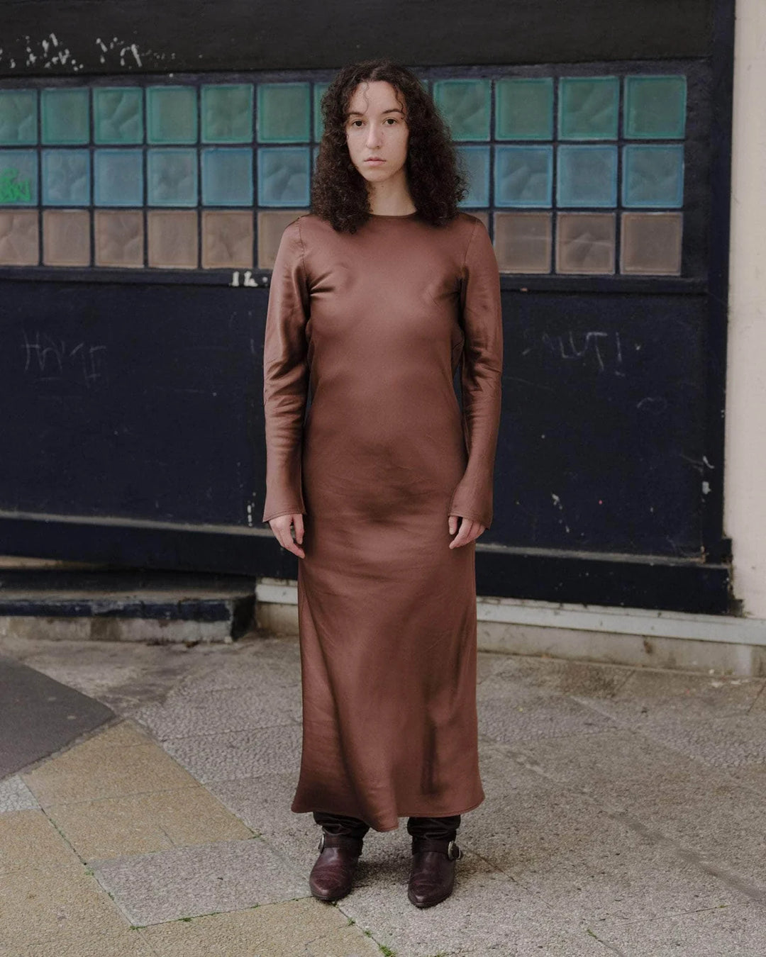 Dydine Longsleeve Dress | Dark Brown
